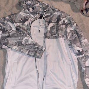 Mens white and camo jacket